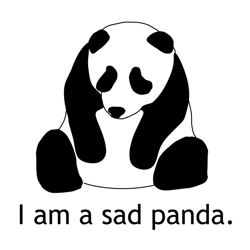 Image of a sad panda