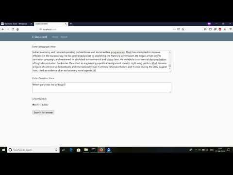 Visualizing machine comprehension task with BiDAF