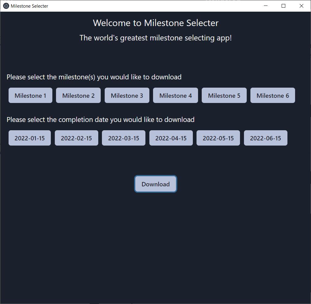 Milestone Selecter