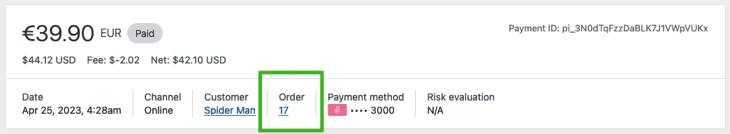 Sofort PI has order details when paid