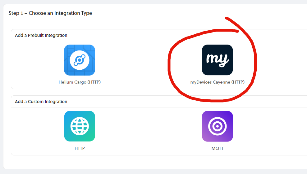 myDevices Cayenne Integration