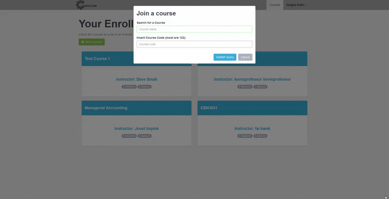 joining a course