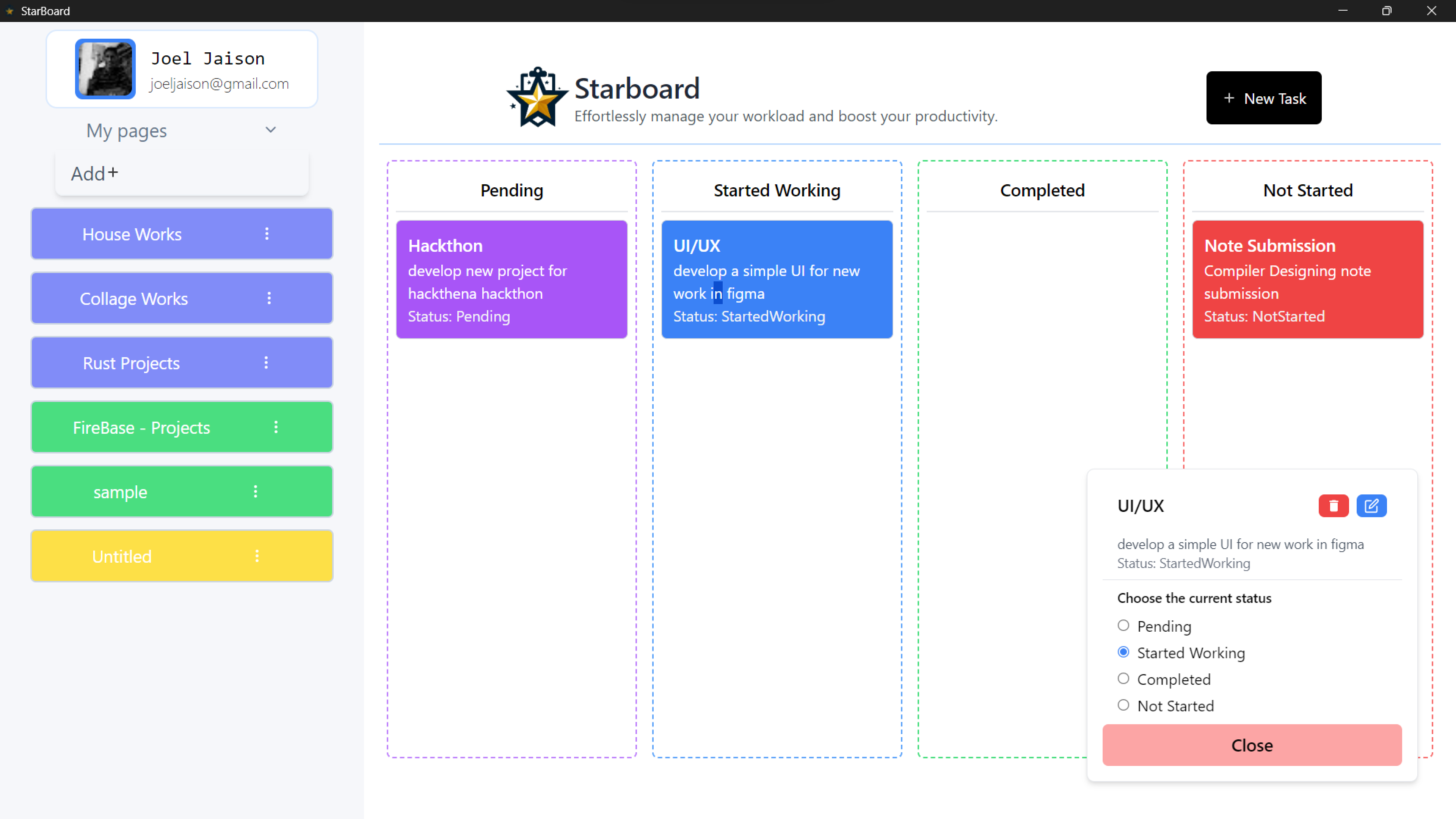 StarBoard Screenshot