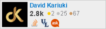 profile for David Kariuki on Stack Exchange, a network of free, community-driven Q&A sites