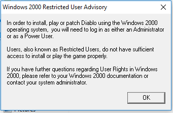 Screenshot 1: Windows 2000 Advisory