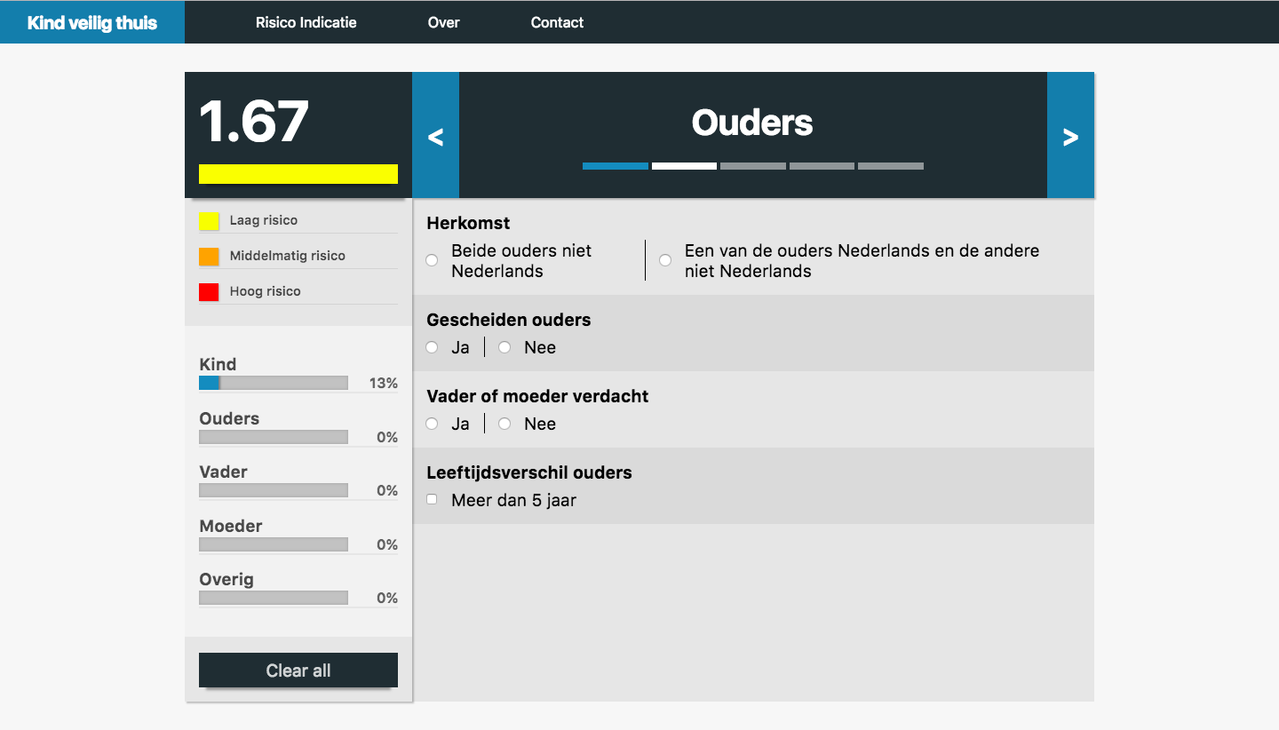 Nieuw Ontwerp risicotaxatieapp