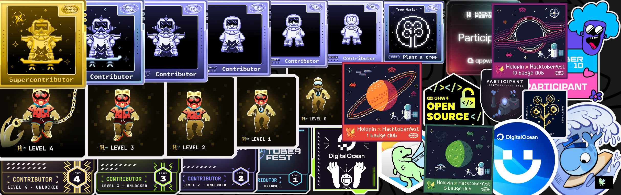 An image of @pratap360's Holopin badges, which is a link to view their full Holopin profile