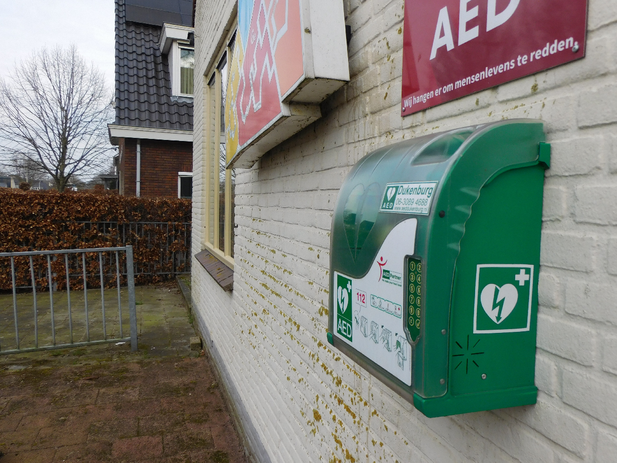 Foto van een AED-kast