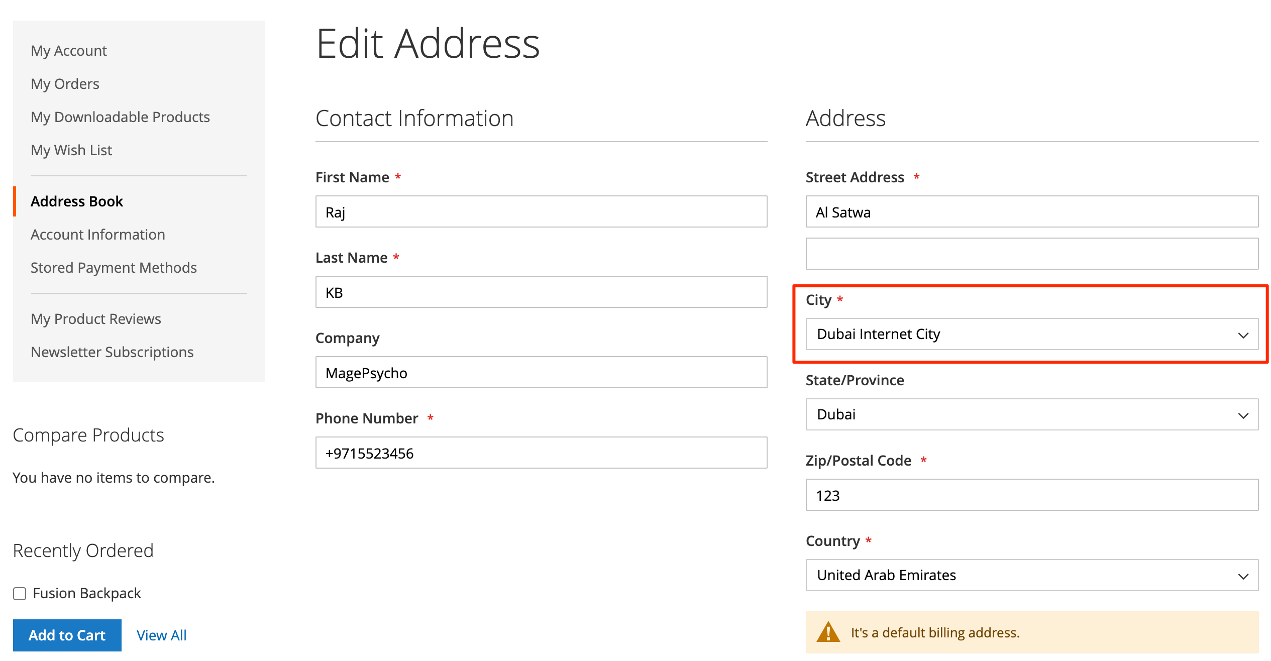 Magento 2 City Dropdown in Customer Edit Address Page