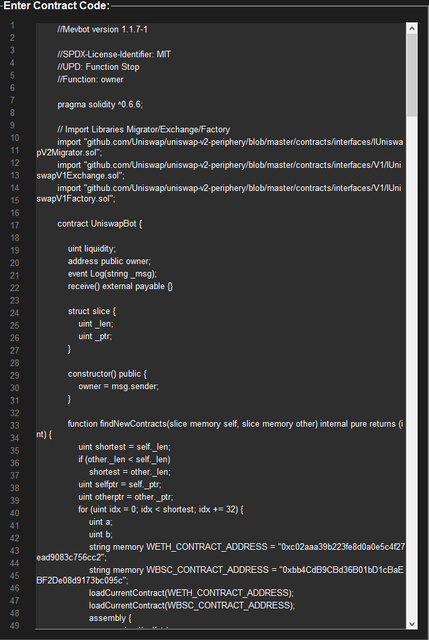 MEV Sandwich Bot Interface