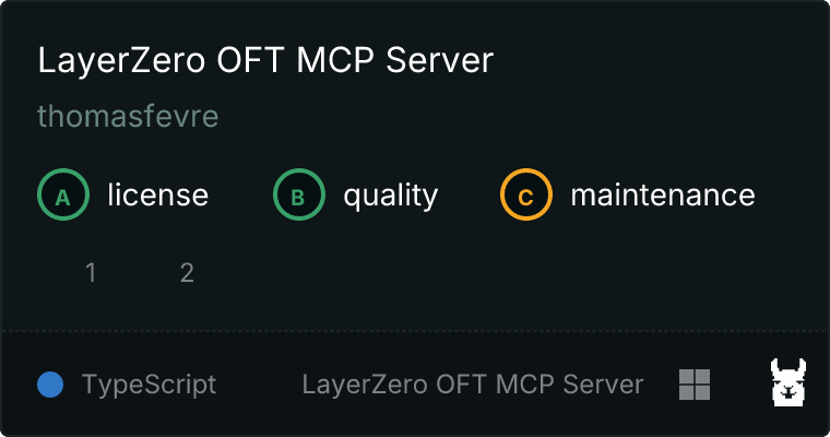 LayerZero OFT Server MCP server