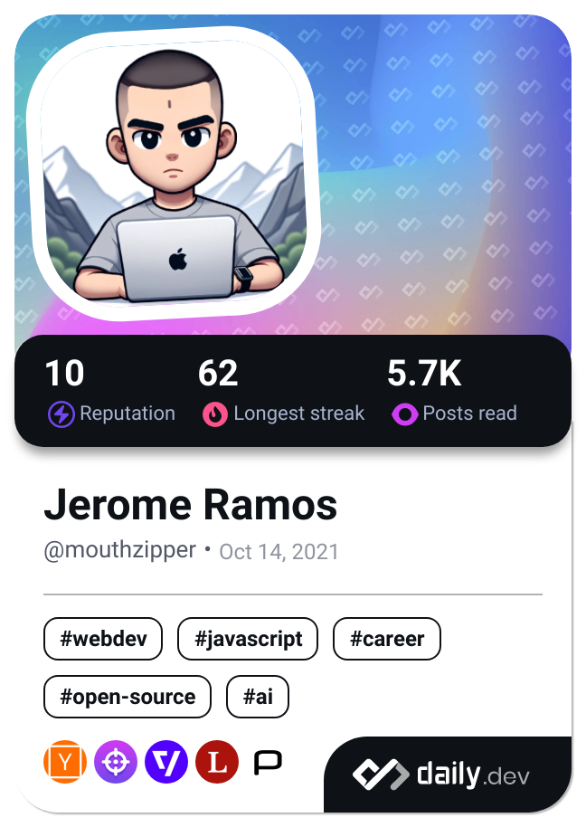 Jerome Ramos's Dev Card