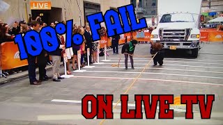 tries to pull a truck in heels