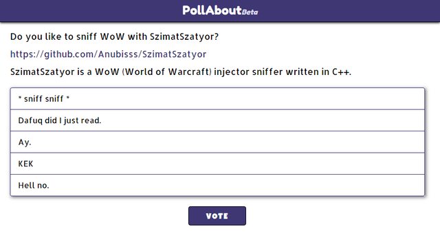 Poll: Do you like to sniff WoW with SzimatSzatyor?