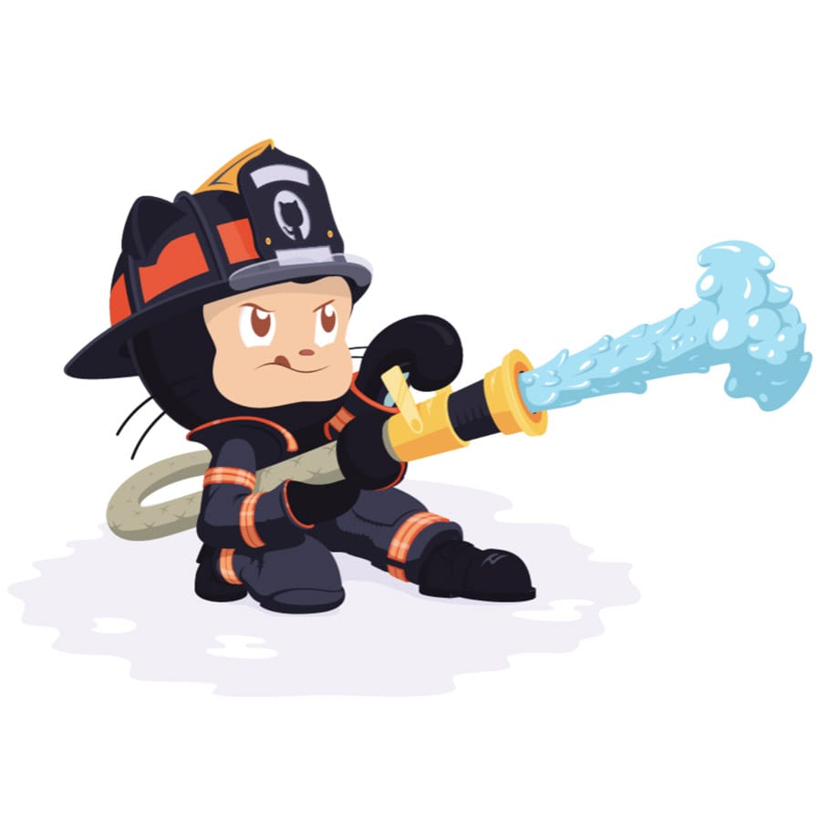 Image of Firefighter Cat