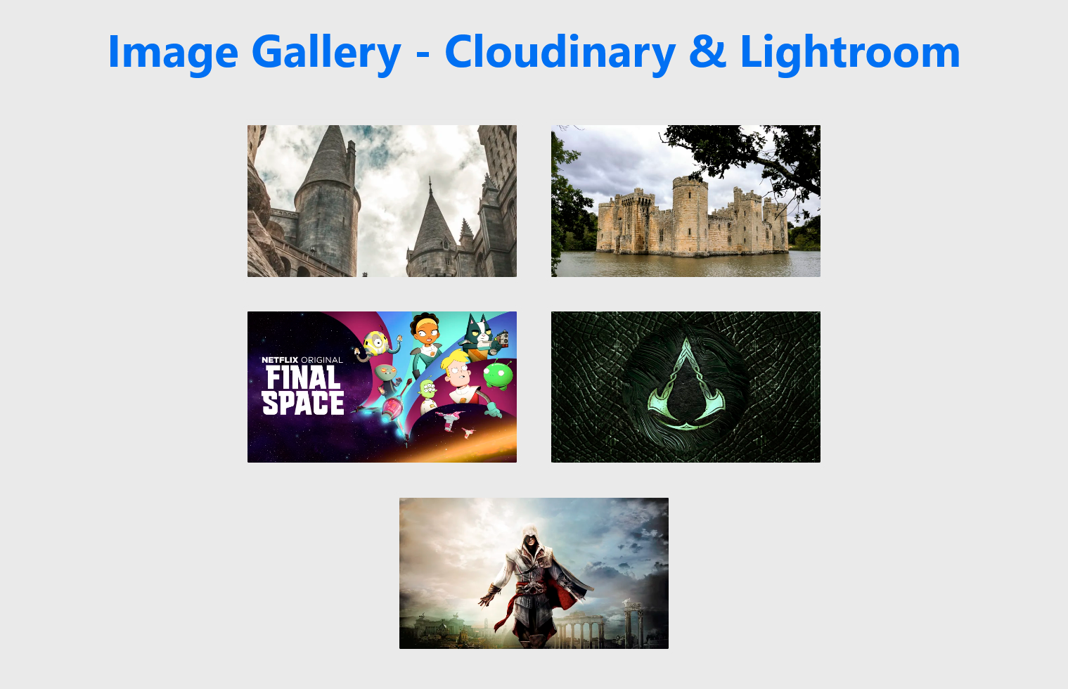 Next - Cloudinary Image Gallery