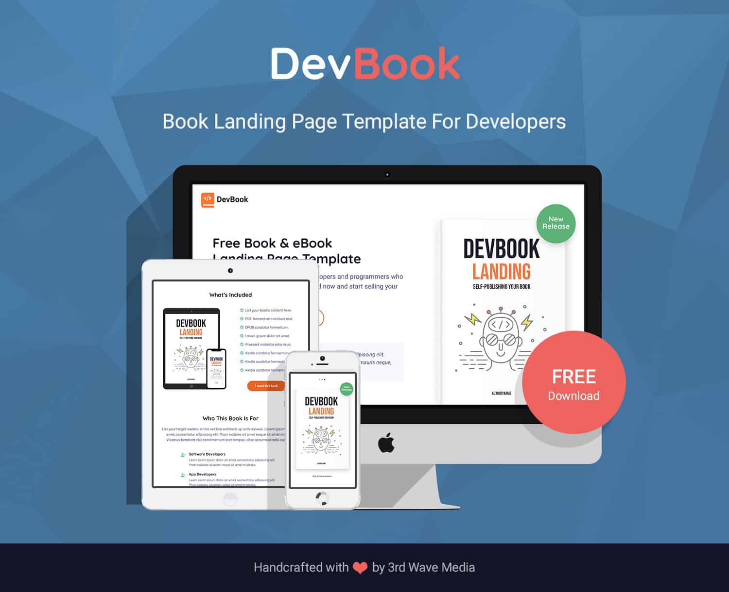 DevBook - Bootstrap Book and eBook Landing Page Template For Developers