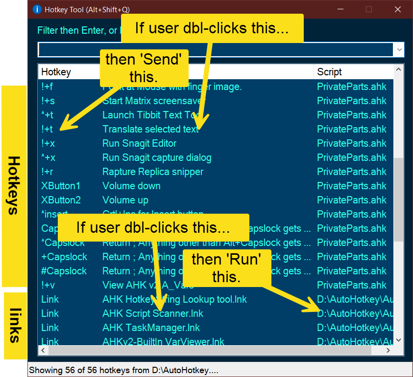 Screenshot of Hotkey Tool main form