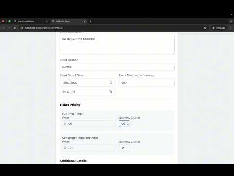 ventEvent — CM2040 demo