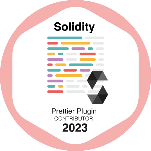 GitPOAP: 2023 Prettier Solidity Contributor GitPOAP Badge