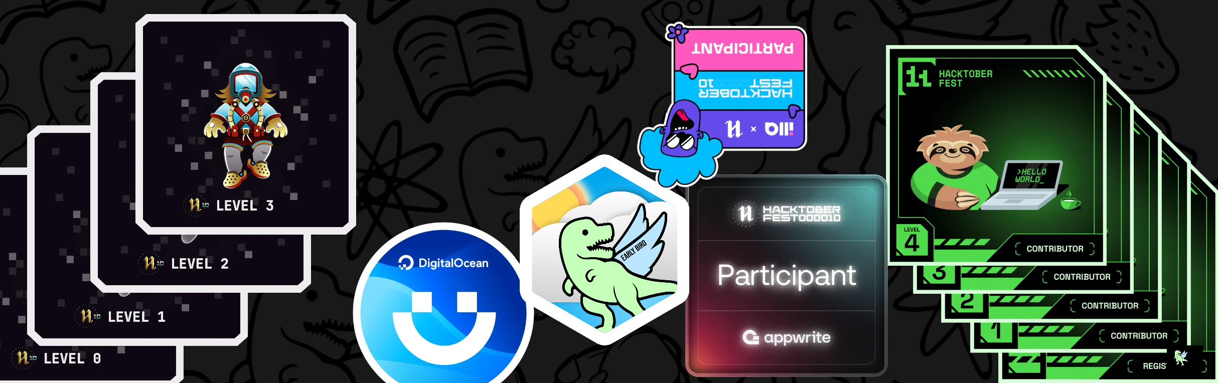 An image of @mefisto04's Holopin badges, which is a link to view their full Holopin profile