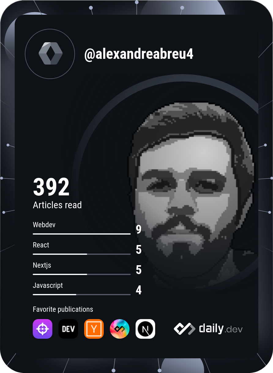 Alexandre Abreu's Dev Card