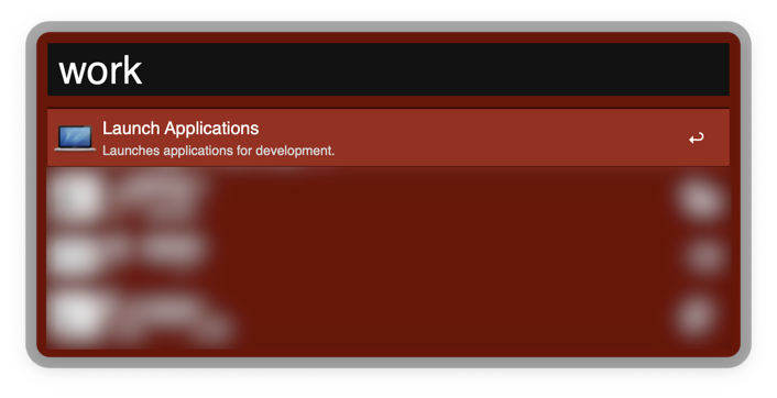 Applications workflow screenshot.