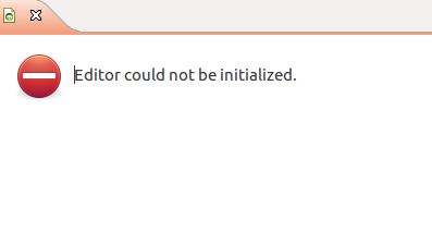 Editor could not be initialized