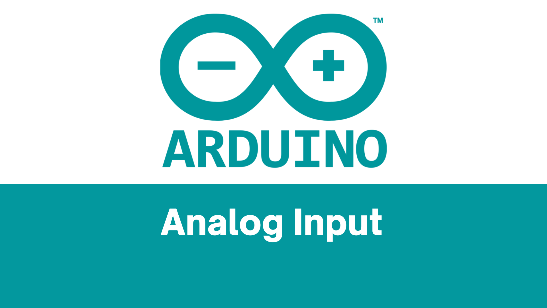 Analog Input using Arduino