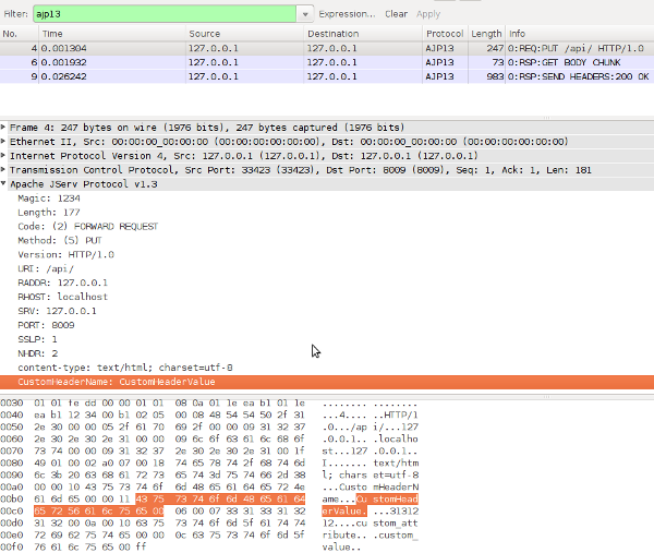 AJP13 in Wireshark