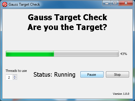 Gauss Check running