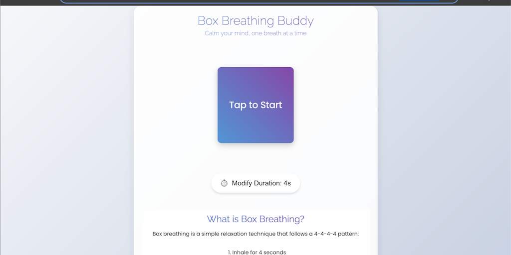 Box Breathing Buddy