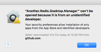 can't be opened because it is from an unidentified developer