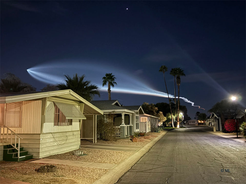 SpaceX Rocket Launch Plume over California image