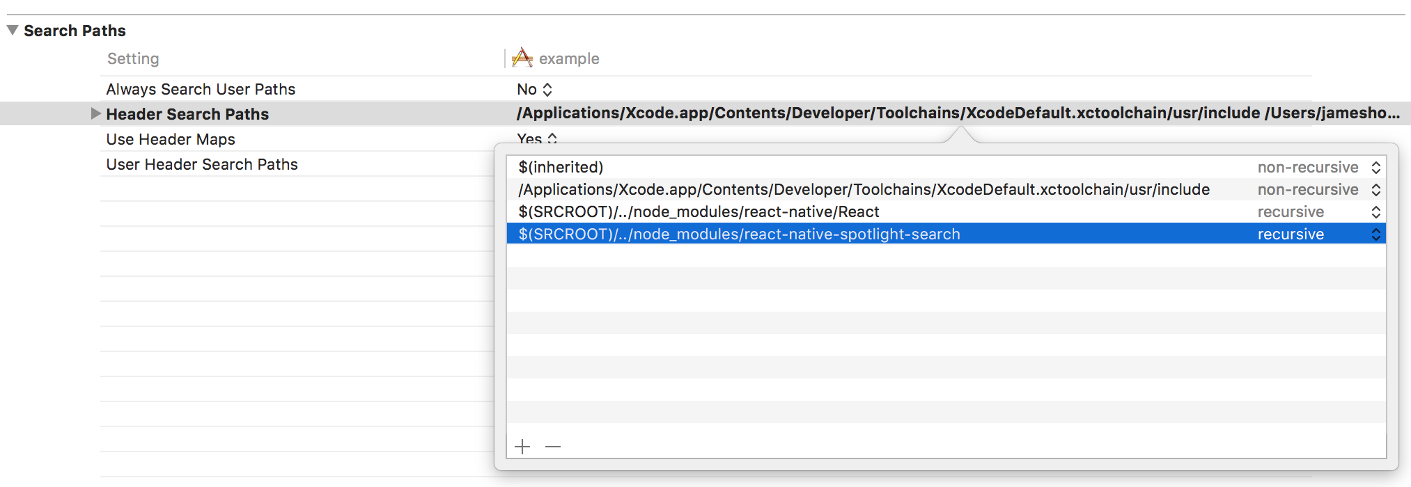 Header Search Paths