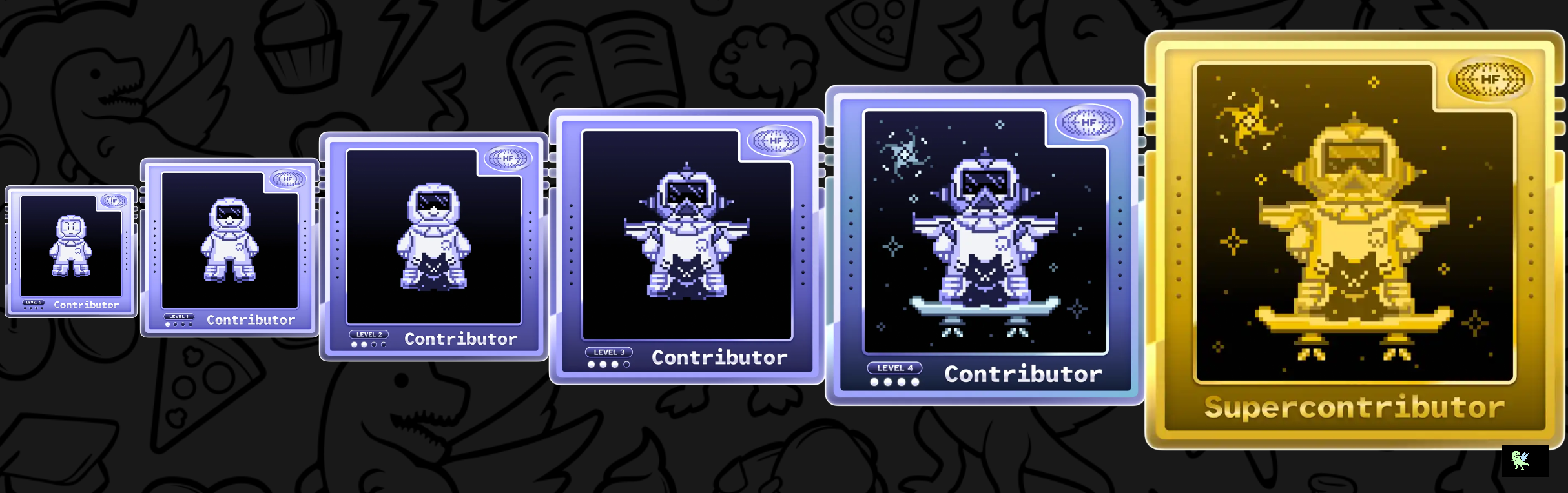 An image of @frxdude's Holopin badges, which is a link to view their full Holopin profile