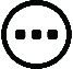A black and white circle with three squares in it Description automatically generated
