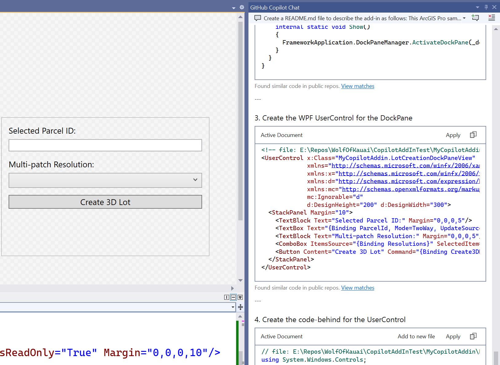 Dockpane UI added