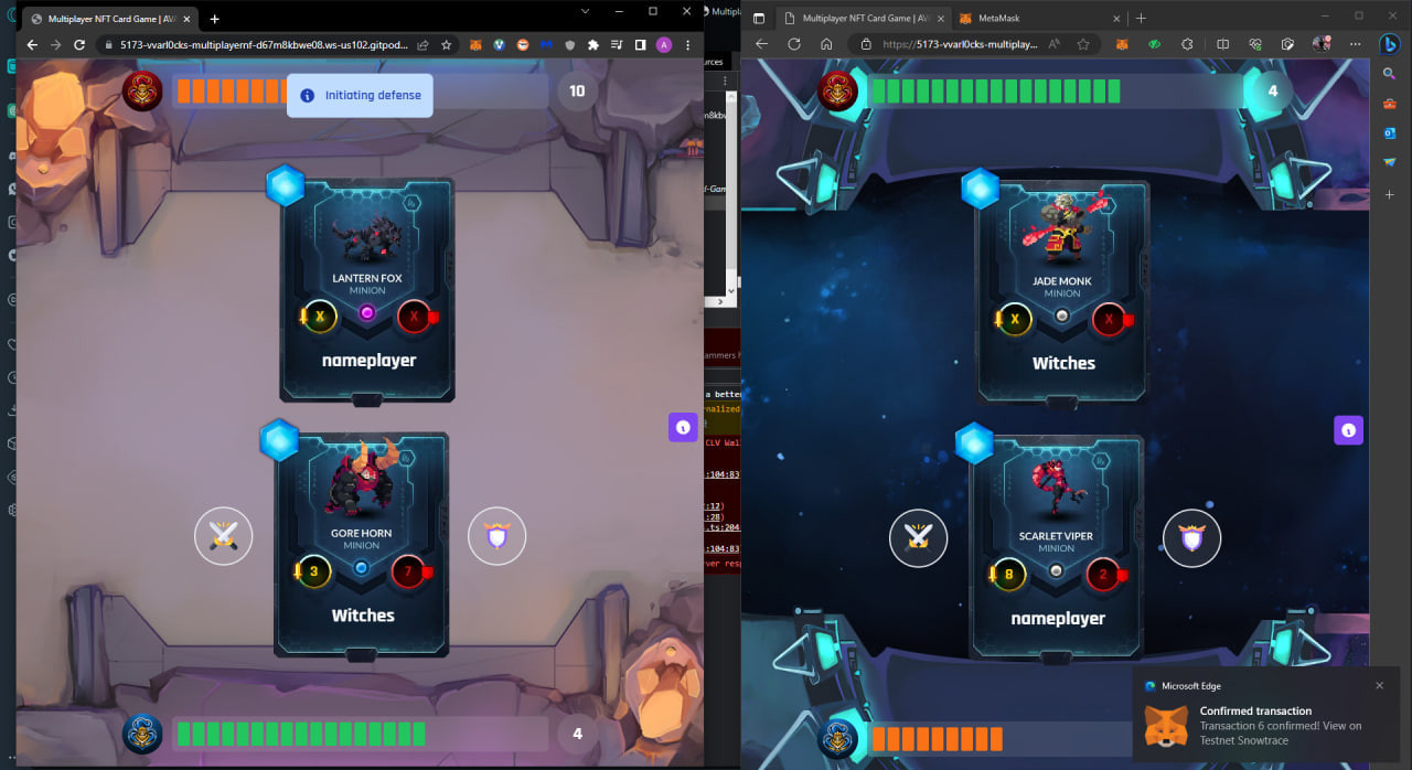 Web3 Multiplayer NFT Card Game