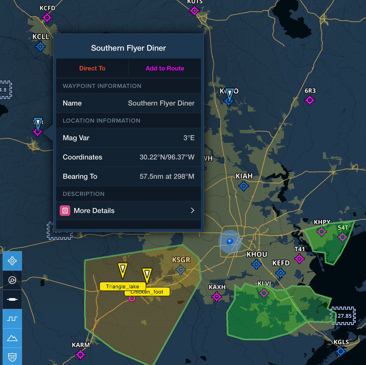 Screenshot of ForeFlight