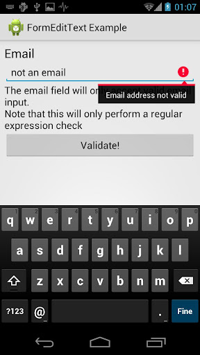 Email validation