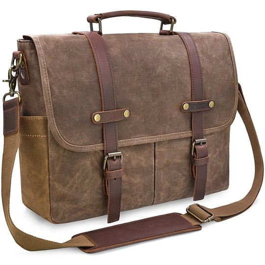 mens-messenger-bag-15-6-inch-waterproof-vintage-genuine-leather-waxed-canvas-briefcase-1