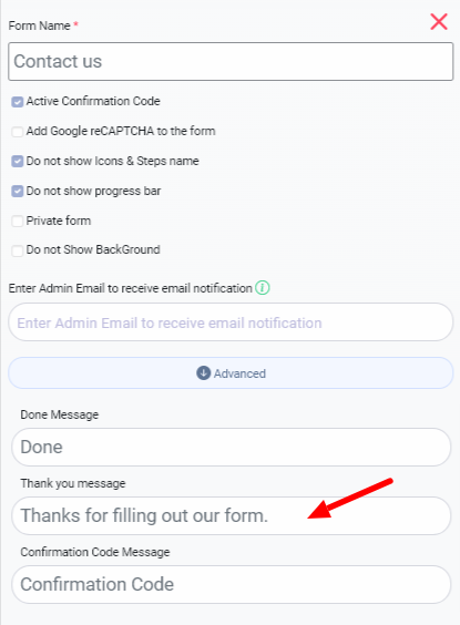 confirmation code form WordPress plugin