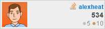 profile for alexheat at Stack Overflow, Q&A for professional and enthusiast programmers
