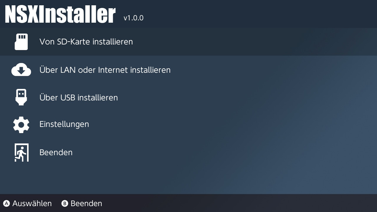 Awoo Installer Main Menu