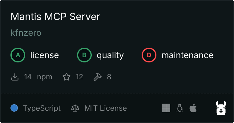Mantis Server MCP server