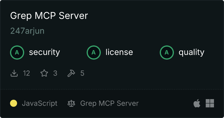 Grep Server MCP server