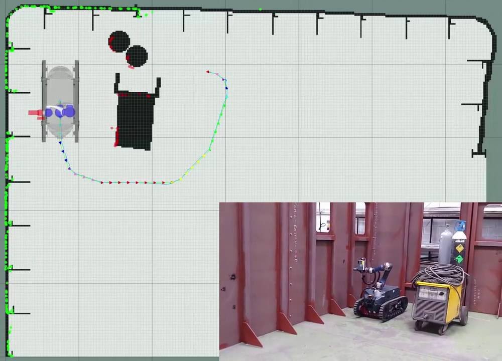 3 DoF localization, navigation and welding tests with the Guardian platform in ship interior