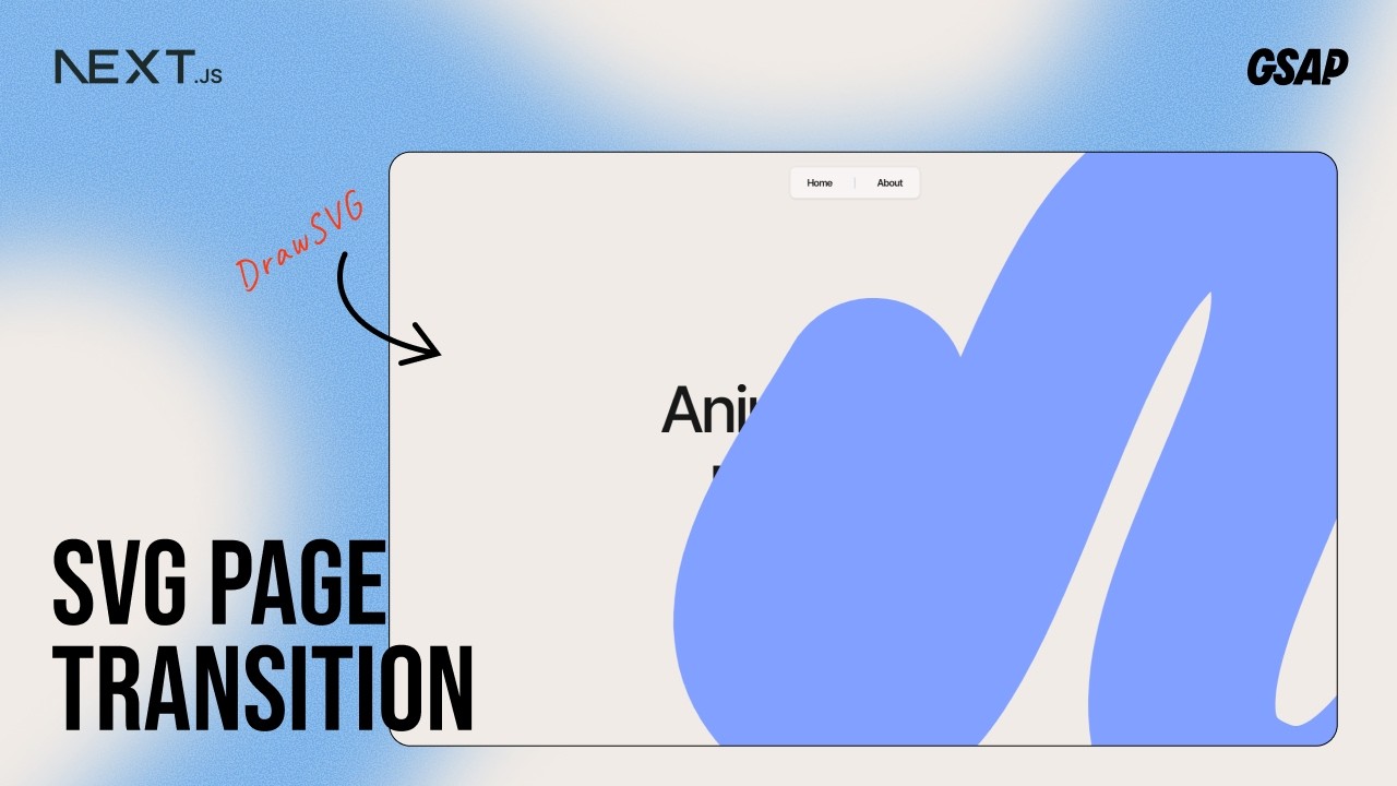 Premium SVG Page Transition in Next.js (GSAP + Next Transition Router)