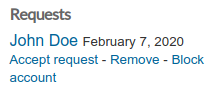 Requests/Invitations module
